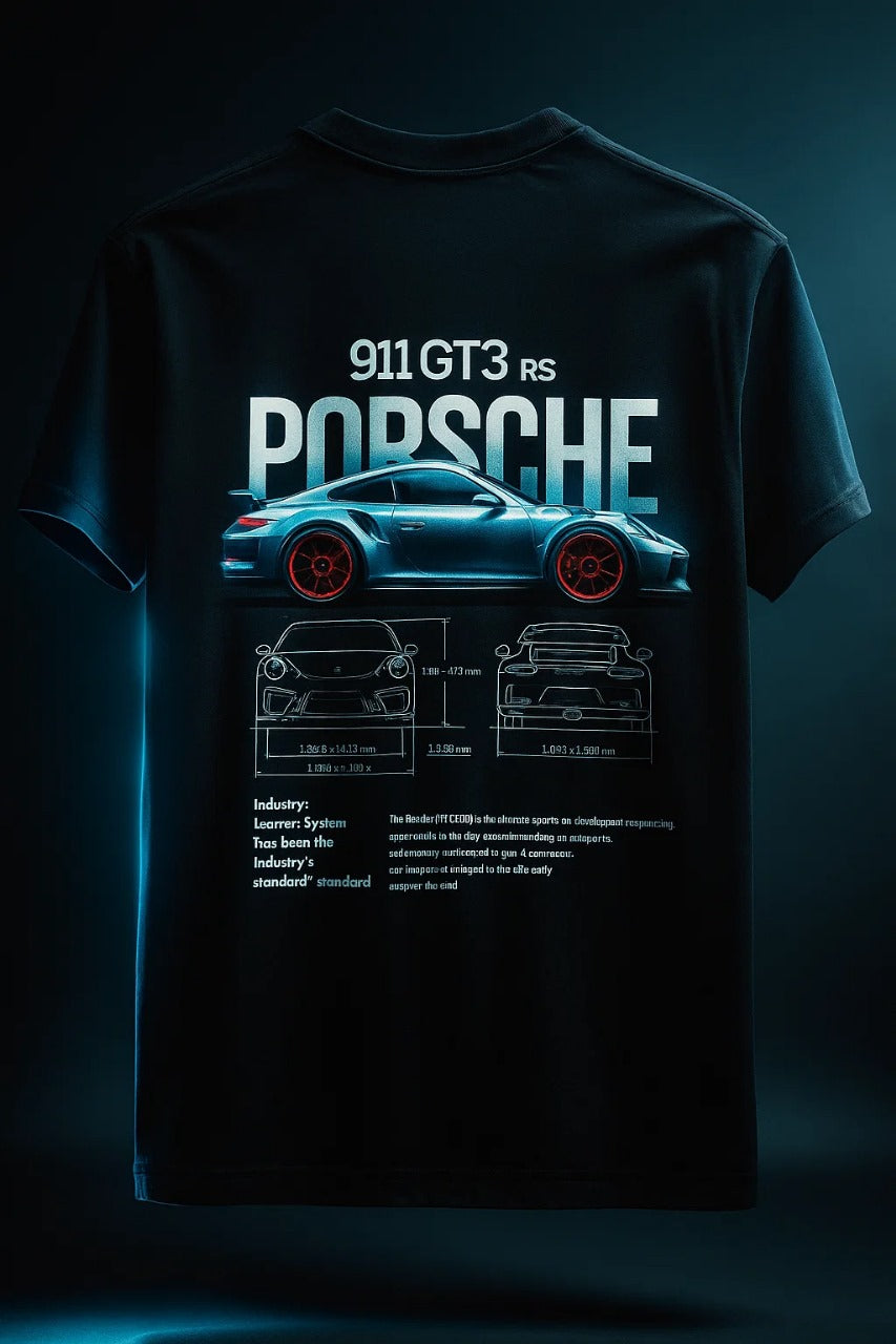 Porsche RS Graphic Cotton T-Shirt in black